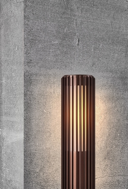 Aludra 45 lampa ogrodowa, metaliczny brąz